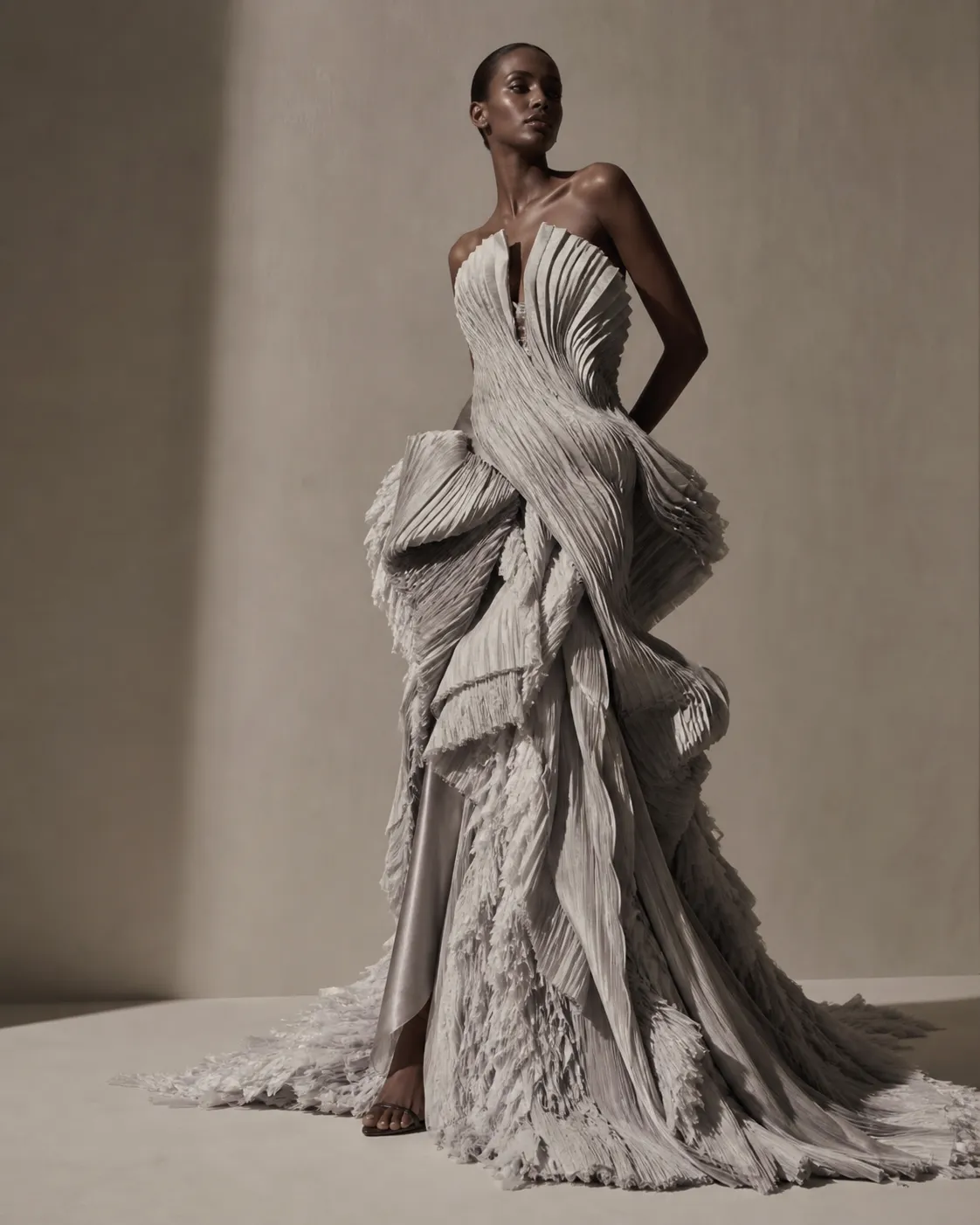 High-fashion Elegance with Avant-garde Gown