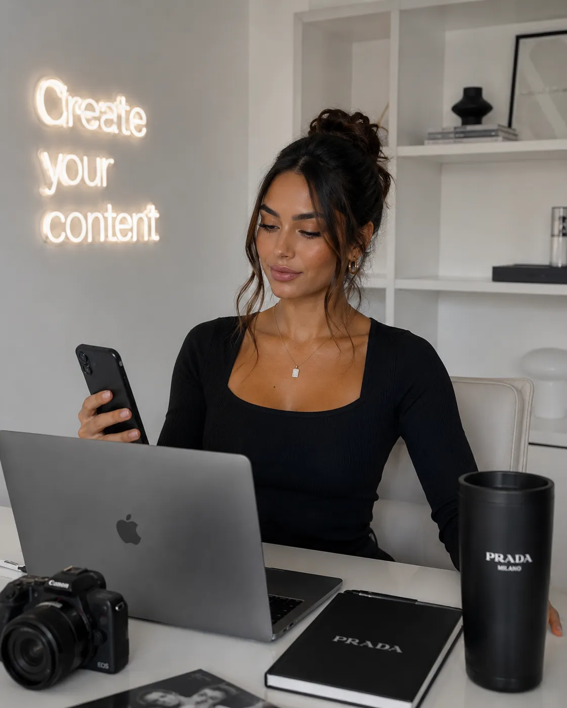 A Digital Content Creator Working