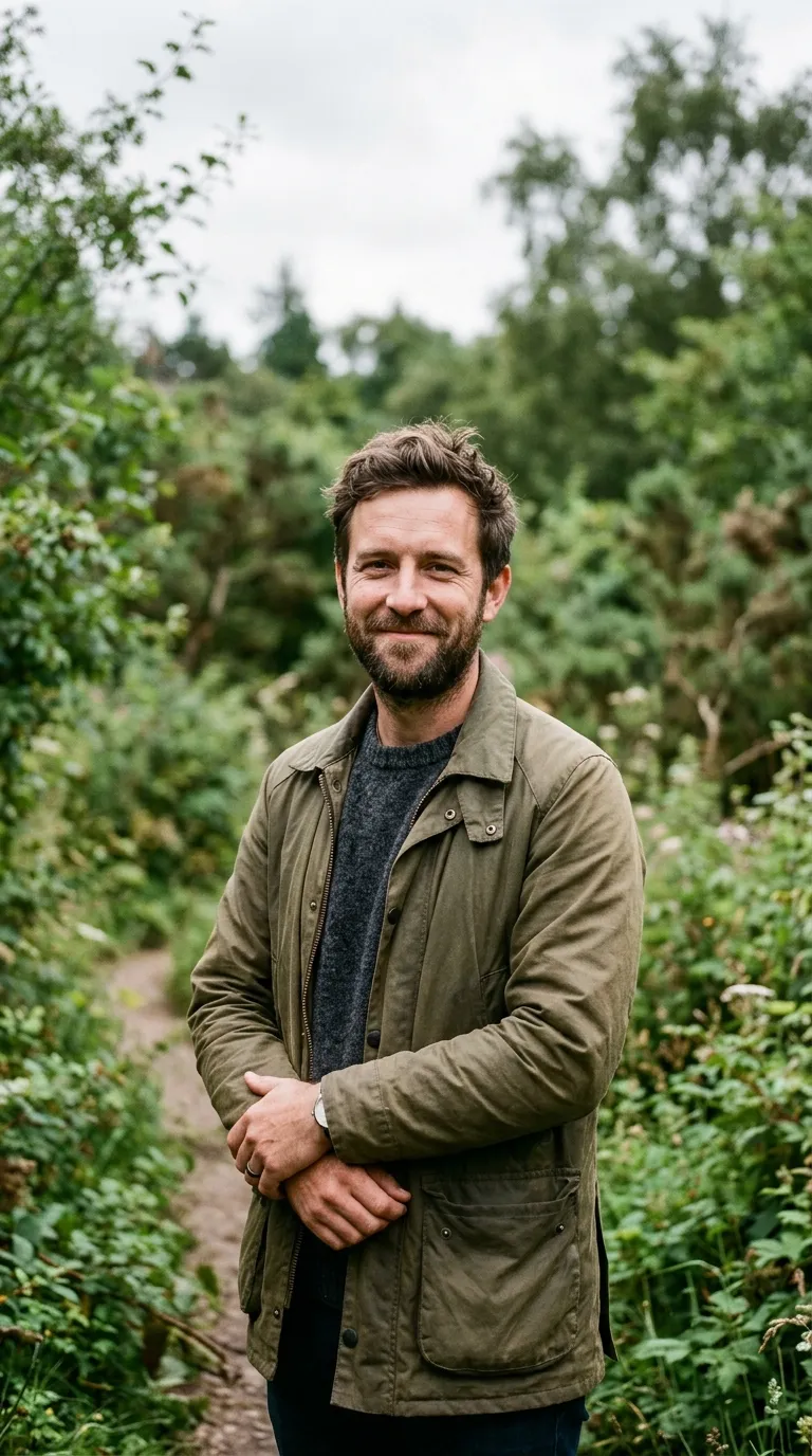 Male Portrait Outdoors with Natural Overcast Light