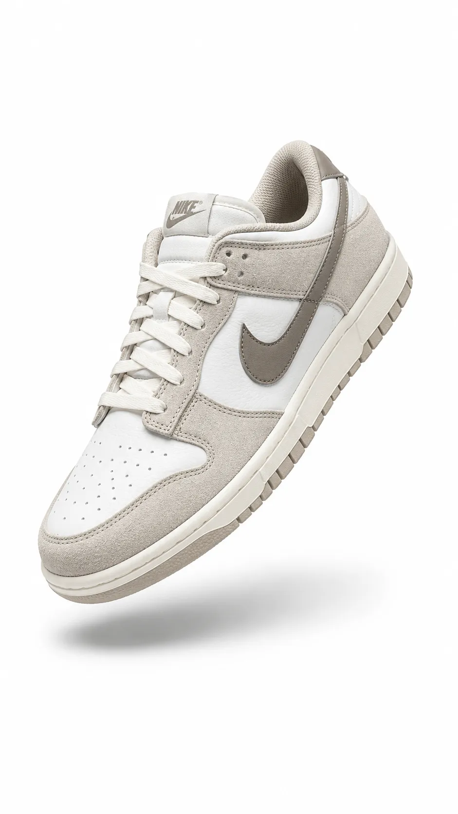 Sneaker Floating with Soft Studio Shadow Beneath