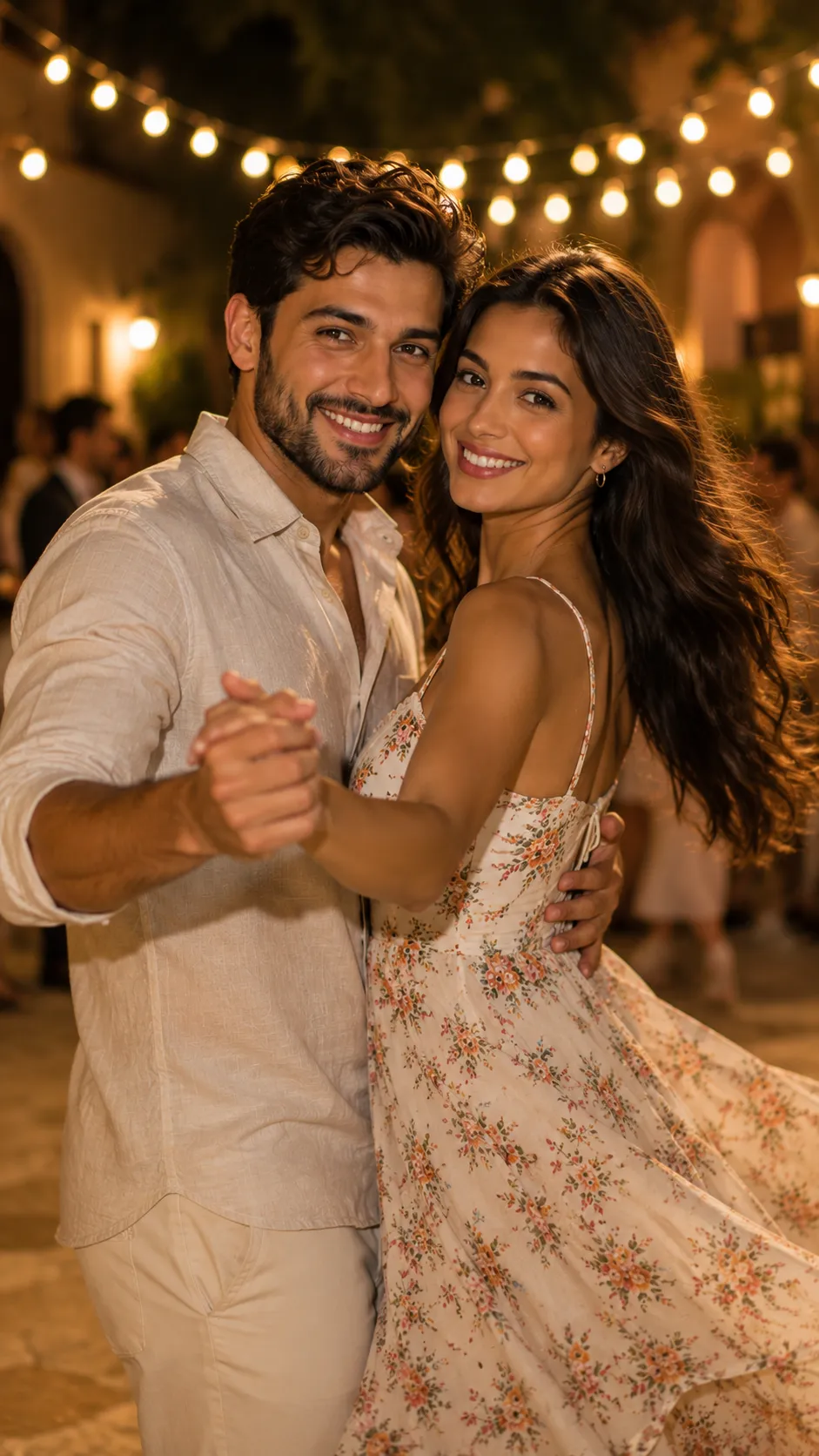Couple Dancing Together, Both Faces Clearly Visible