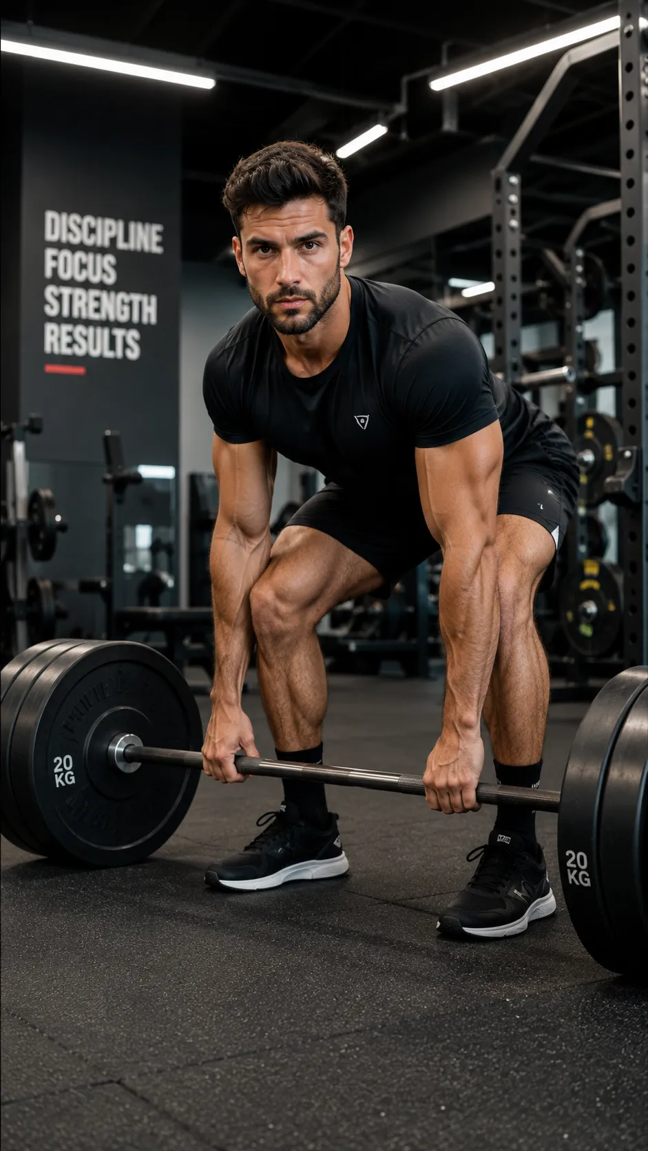 Man Mid-deadlift, Face Clearly Visible