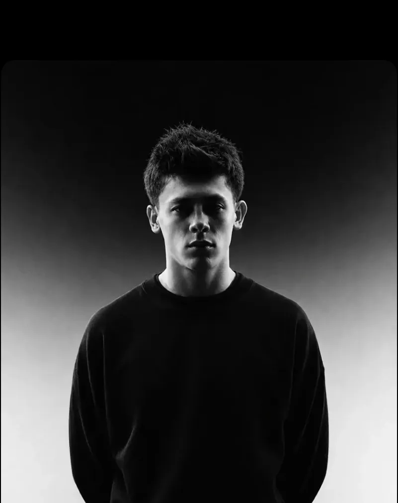 Dark cinematic black and white portrait